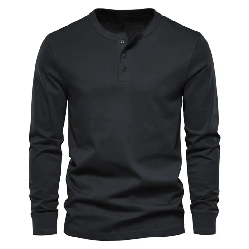 Men’s Long-Sleeve Henley Shirt