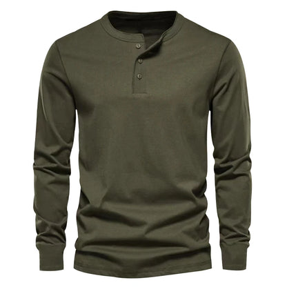 Men’s Long-Sleeve Henley Shirt