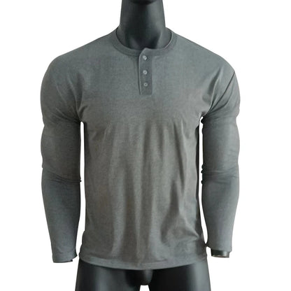 Men’s Long-Sleeve Henley Shirt