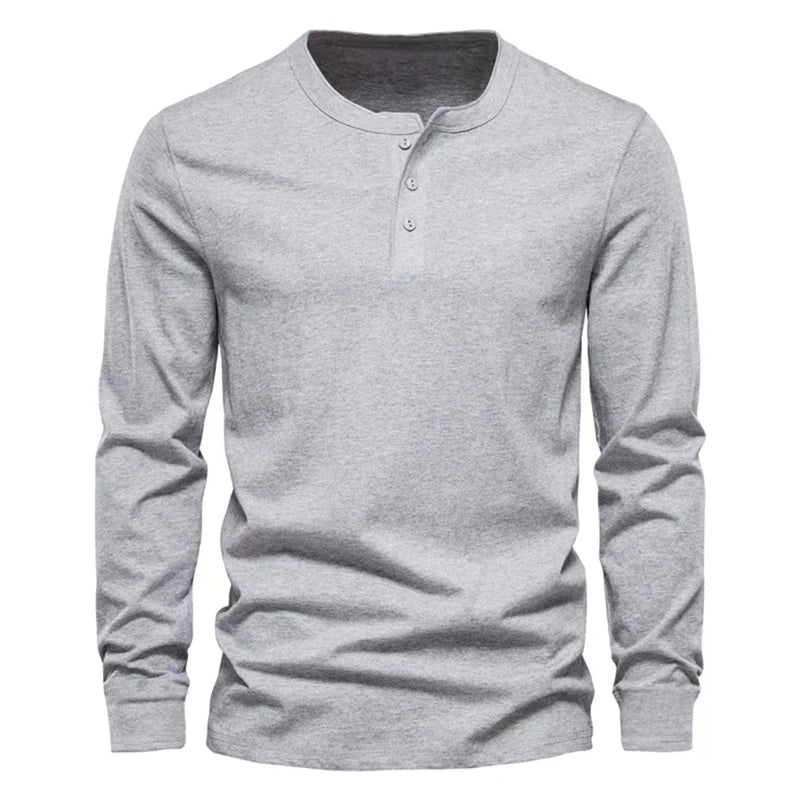 Men’s Long-Sleeve Henley Shirt