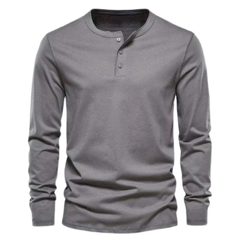 Men’s Long-Sleeve Henley Shirt