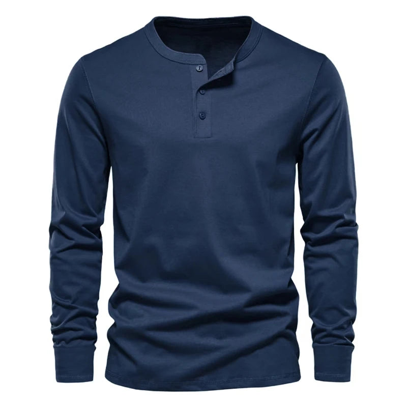 Men’s Long-Sleeve Henley Shirt